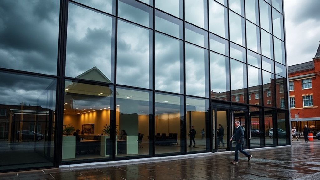 Commercial Glazing Bush Wood